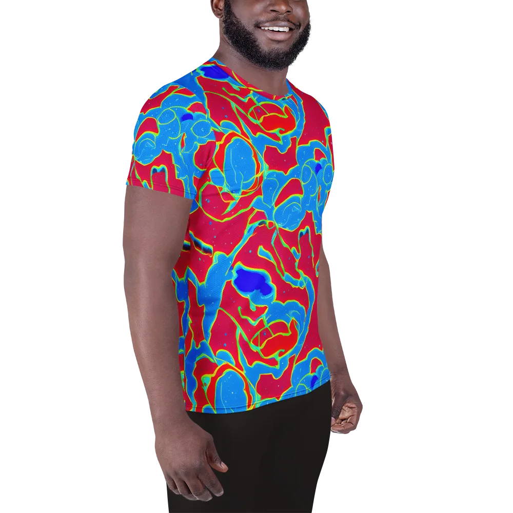 Electric Bloom on Men's Athletic T-Shirt — Right