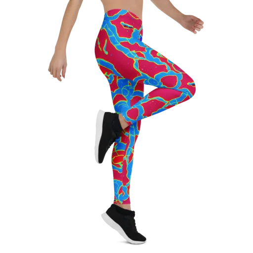 Electric Bloom on a Leggings