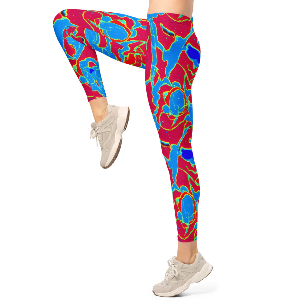Electric Bloom on Leggings — Left