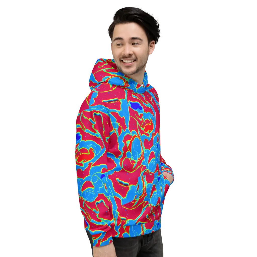 Electric Bloom on Hoodie — Right