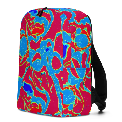 Electric Bloom on a Minimalist Backpack