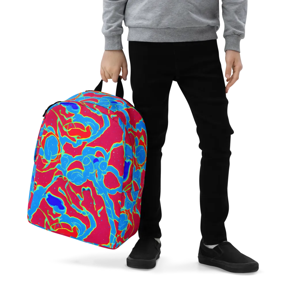 Electric Bloom on Minimalist Backpack — Zoomed-in
