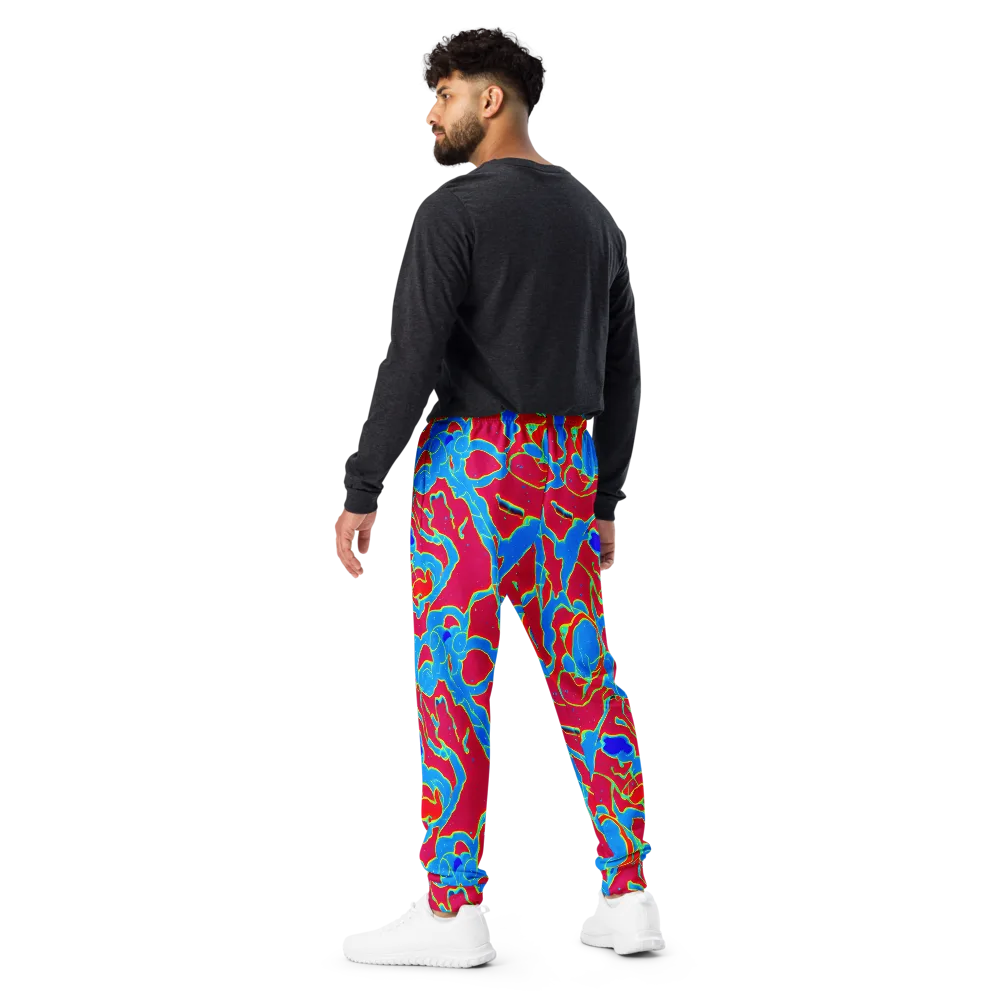 Electric Bloom on Men's Joggers — Back
