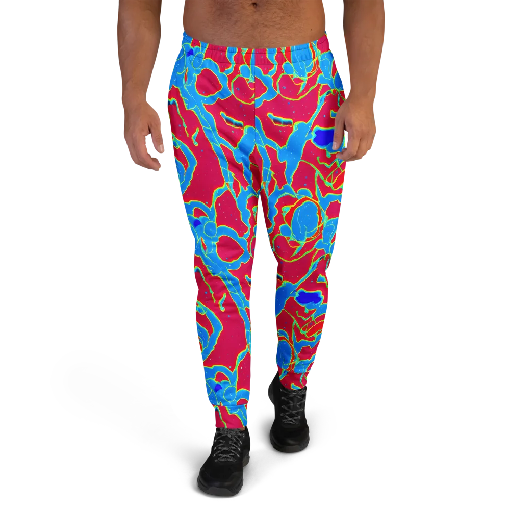 Electric Bloom on Men's Joggers — Front