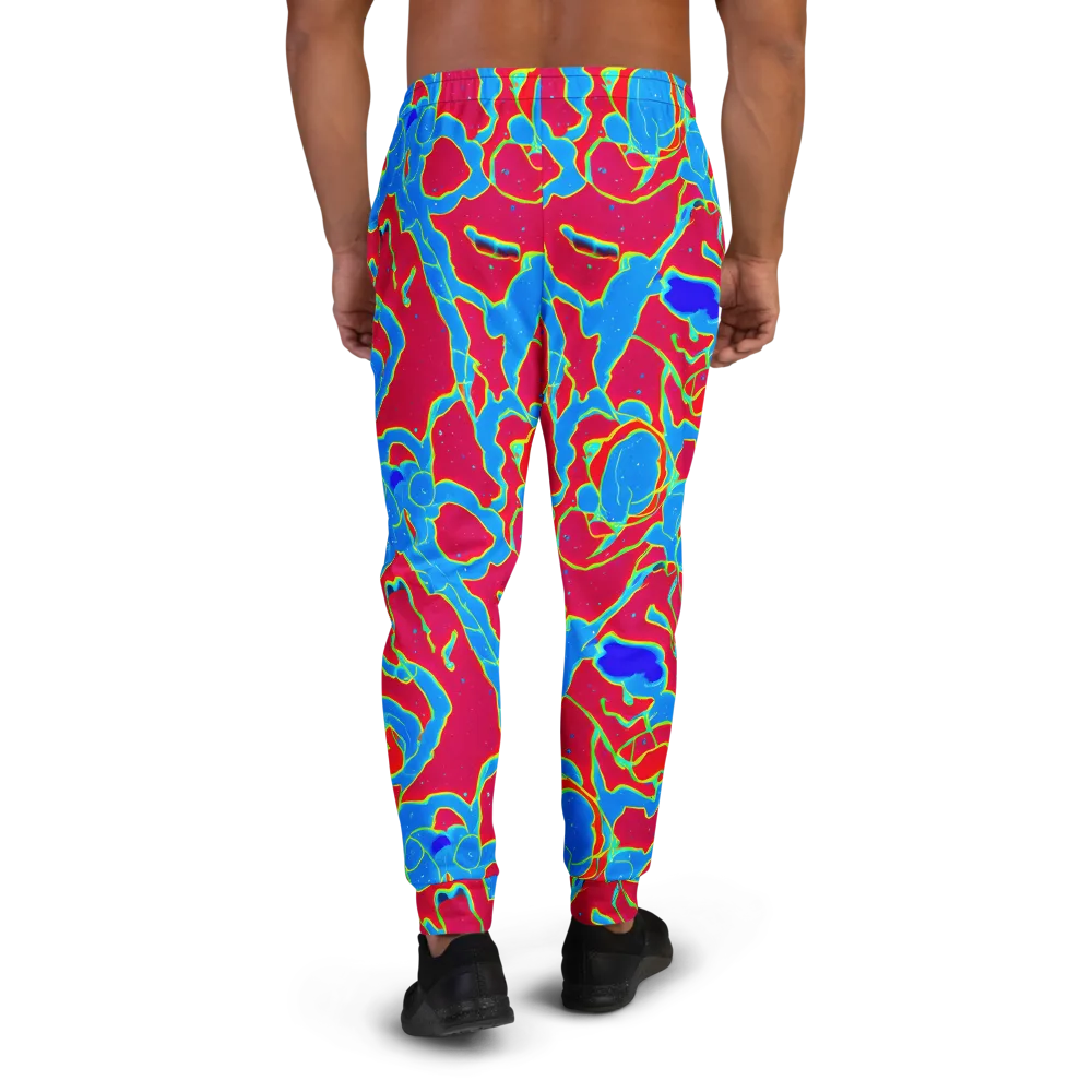 Electric Bloom on Men's Joggers — Back