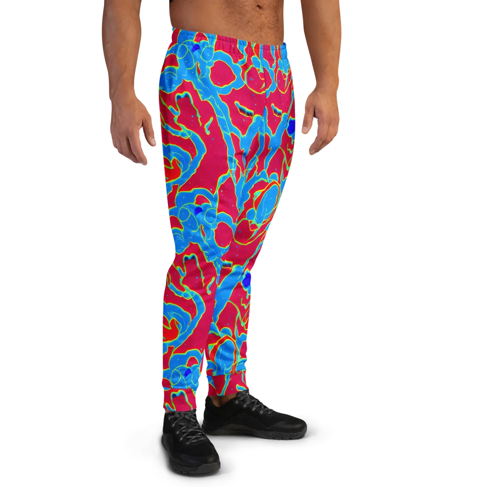 Electric Bloom on Men's Joggers — Right