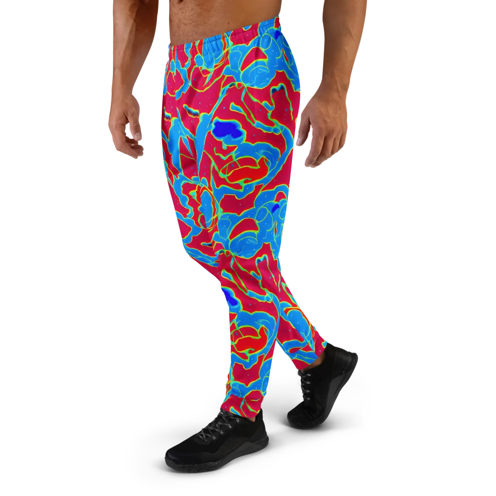Electric Bloom on Men's Joggers — Left