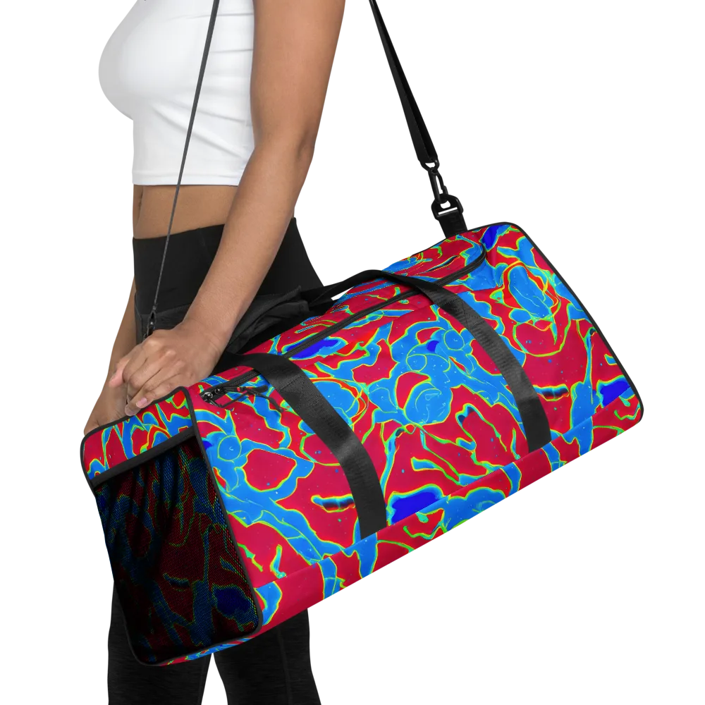 Electric Bloom on Duffle Bag — Front
