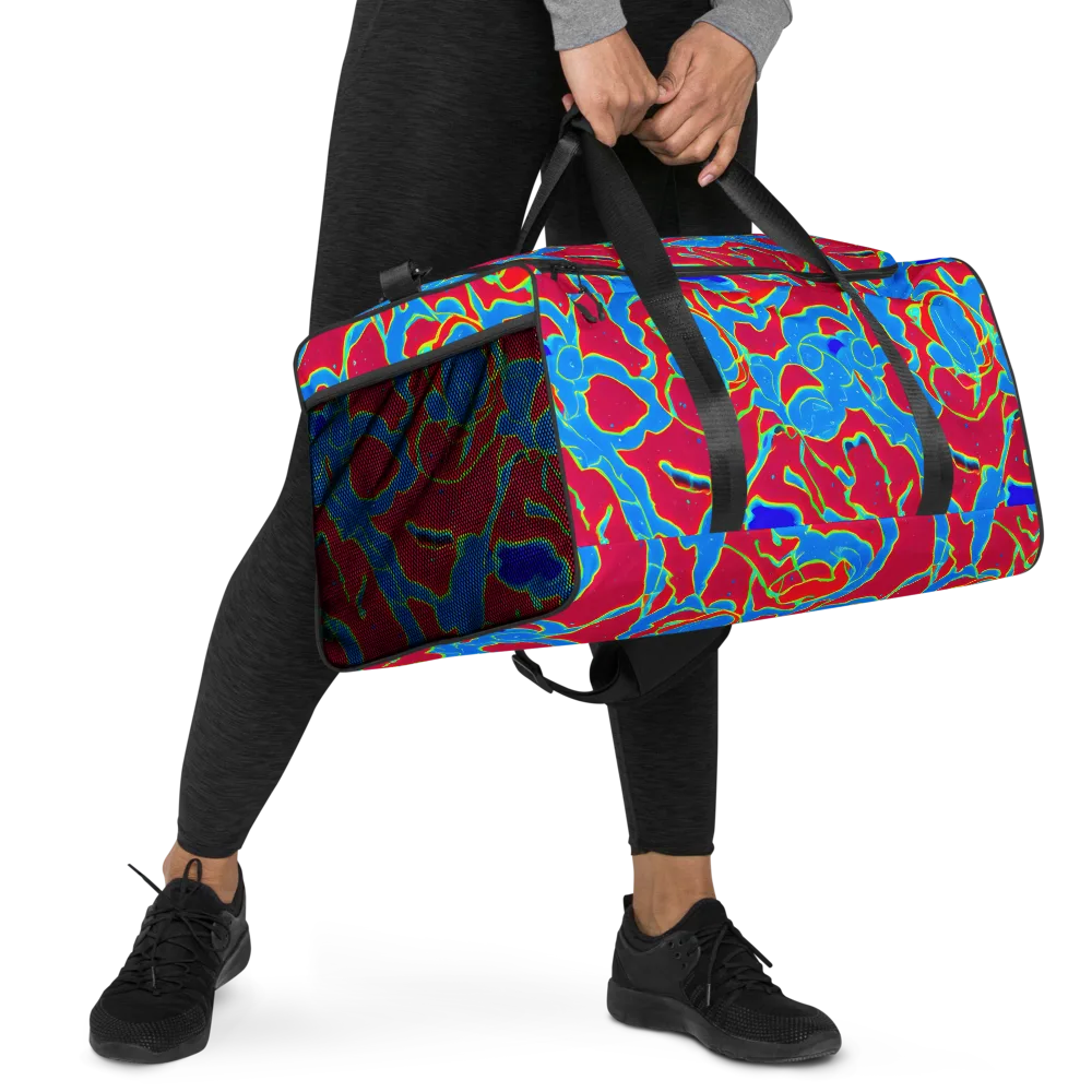 Electric Bloom on Duffle Bag — Right Front
