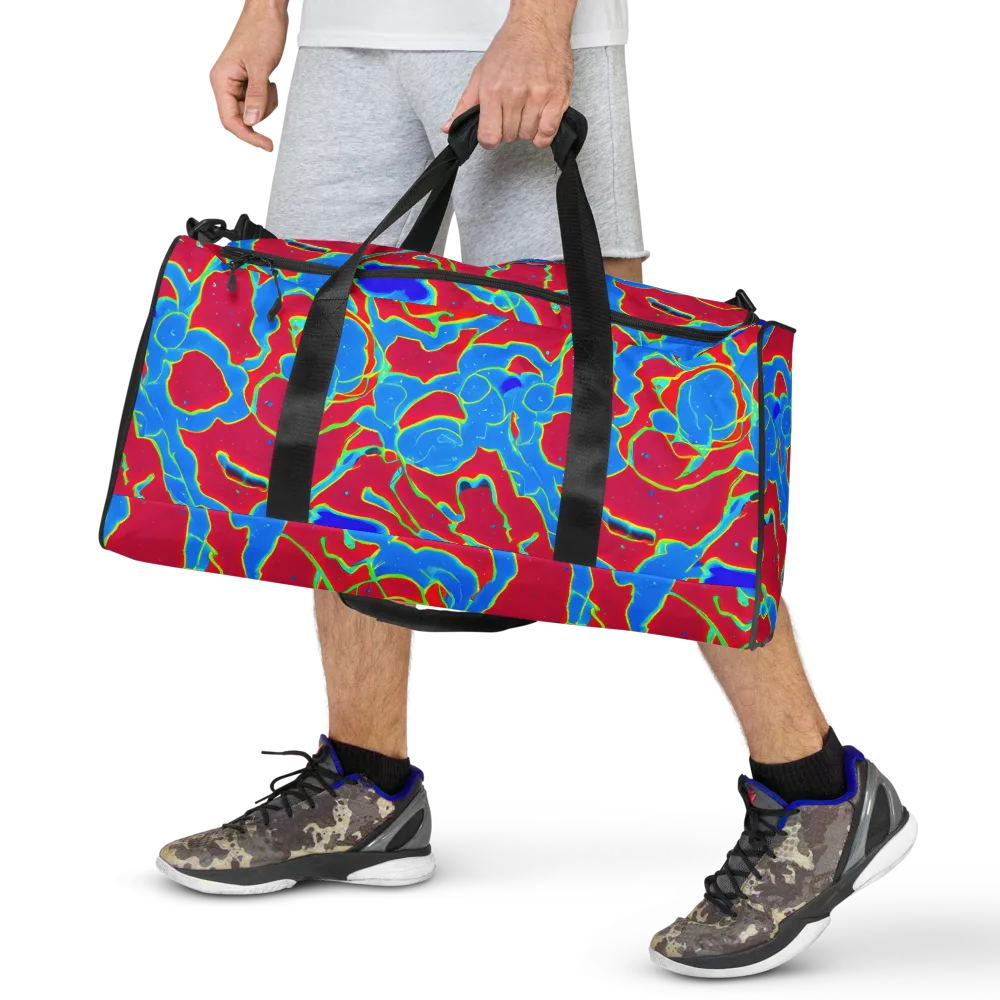 Electric Bloom on Duffle Bag — Front