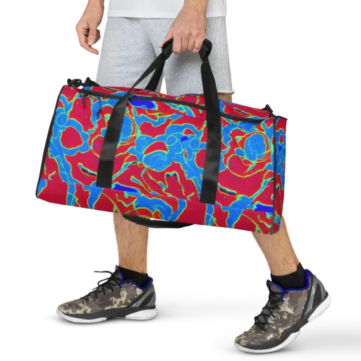 Electric Bloom on a Duffle Bag