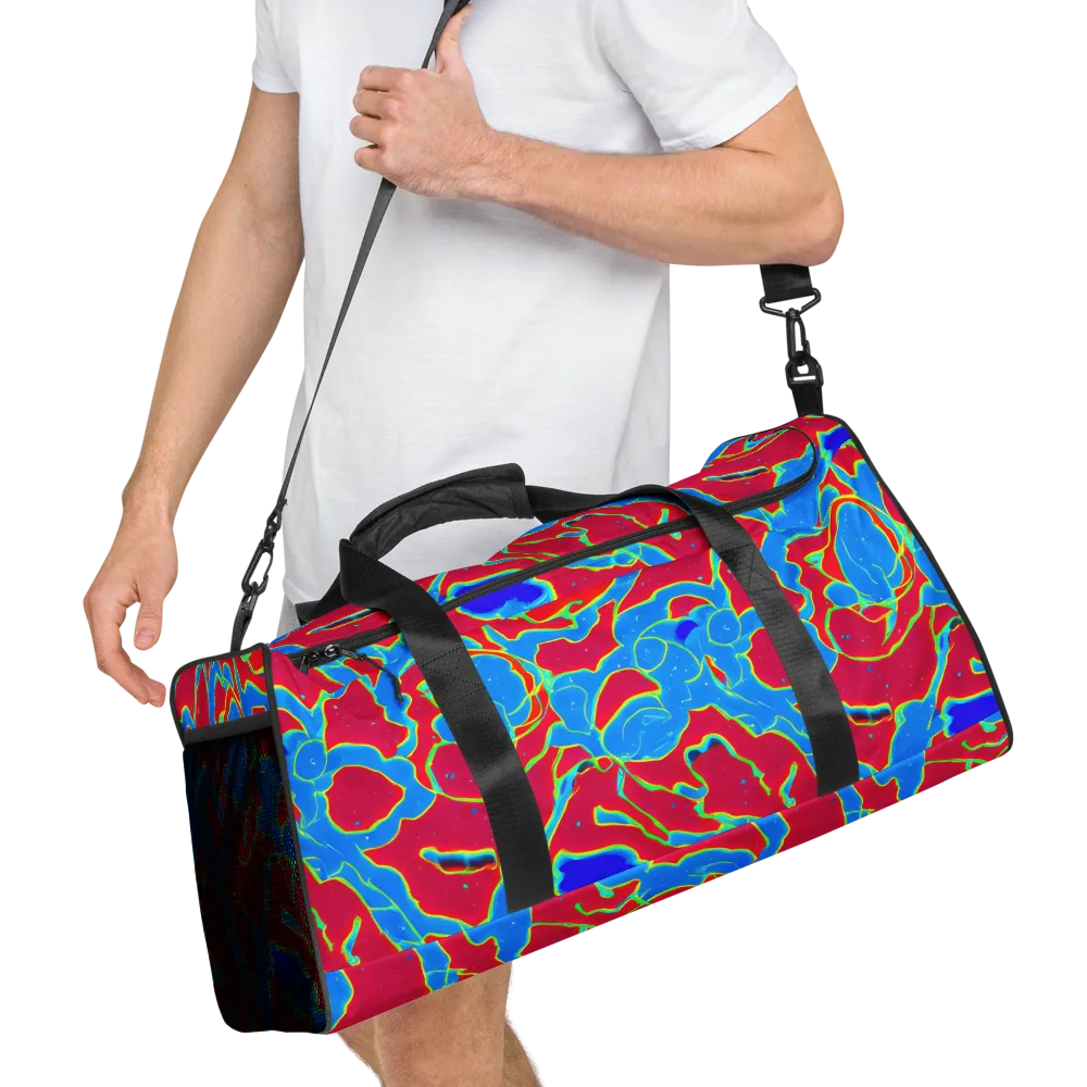 Electric Bloom on Duffle Bag — Right Front