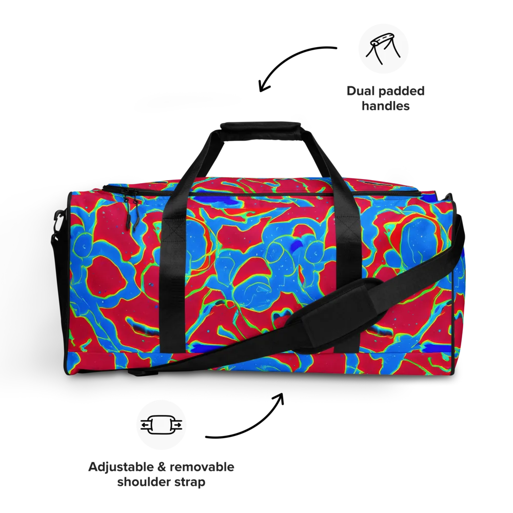 Electric Bloom on Duffle Bag — Front