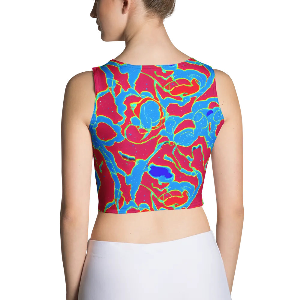 Electric Bloom on Crop Top — Back