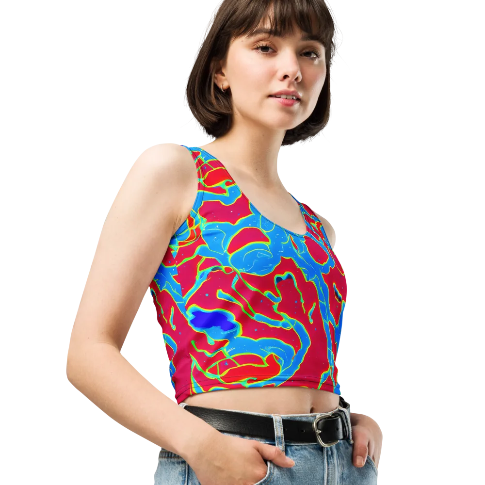 Electric Bloom on Crop Top — Right Front