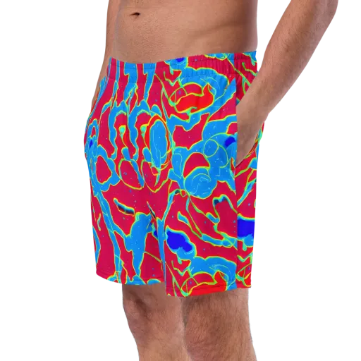 Electric Bloom on a Swim Trunks