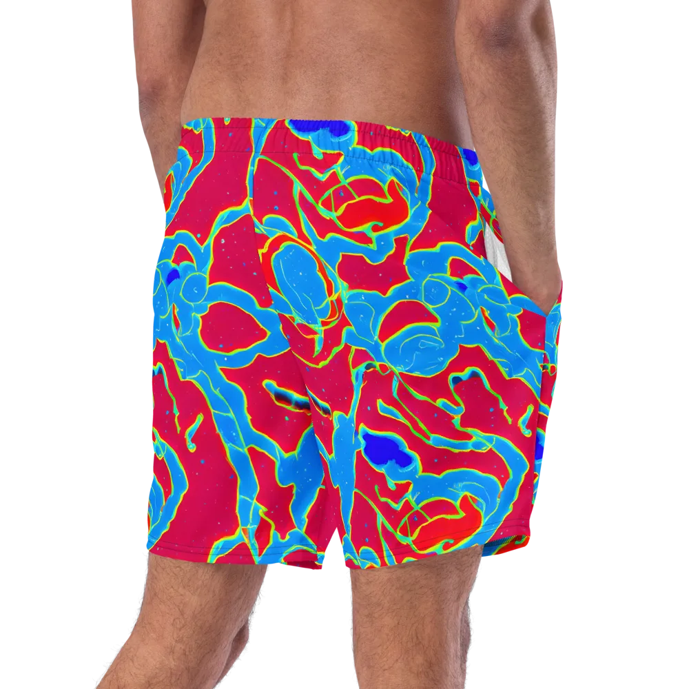 Electric Bloom on Swim Trunks — Right Back