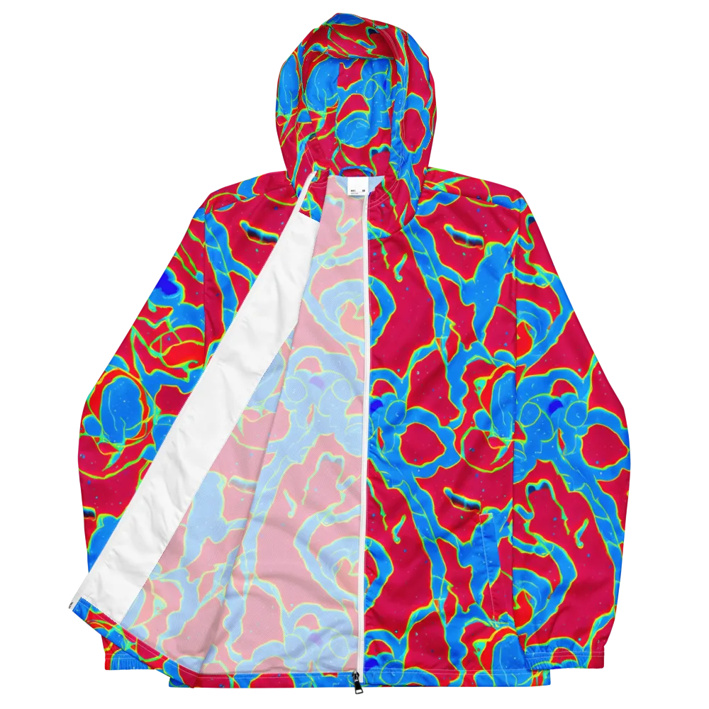 Electric Bloom on Men's Windbreaker — Front