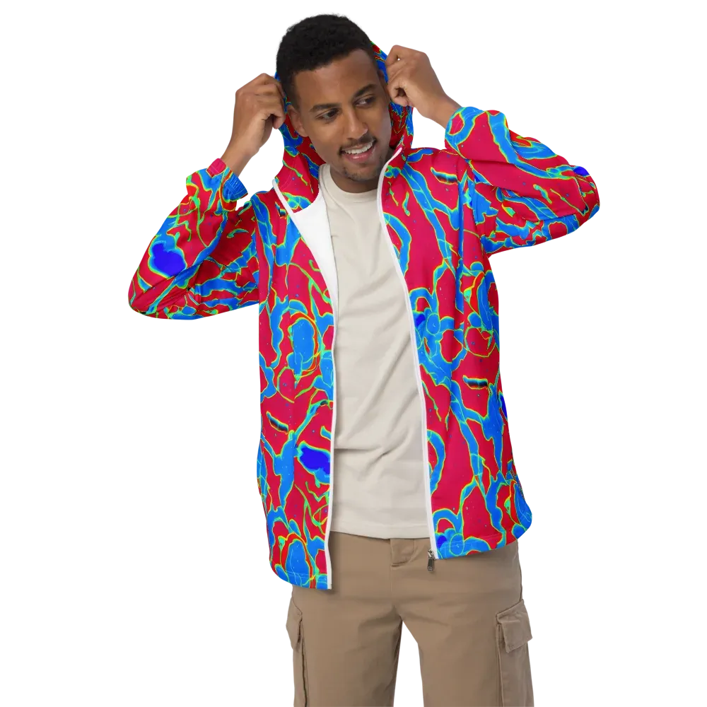 Electric Bloom on Men's Windbreaker — Front
