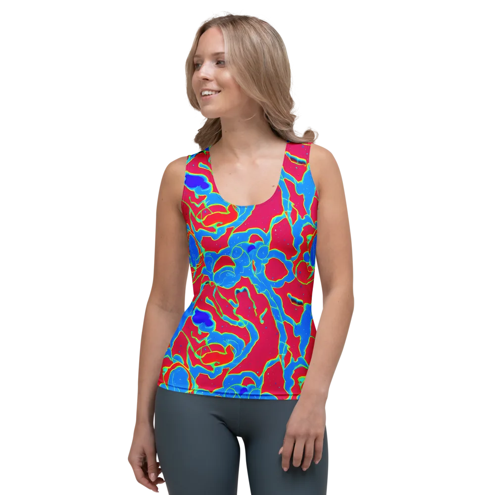 Electric Bloom on Women's Tank Top — Front