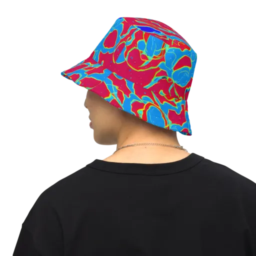 Electric Bloom on a Reversible Bucket Hat