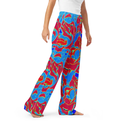 Electric Bloom on a Women's Pajama Pants