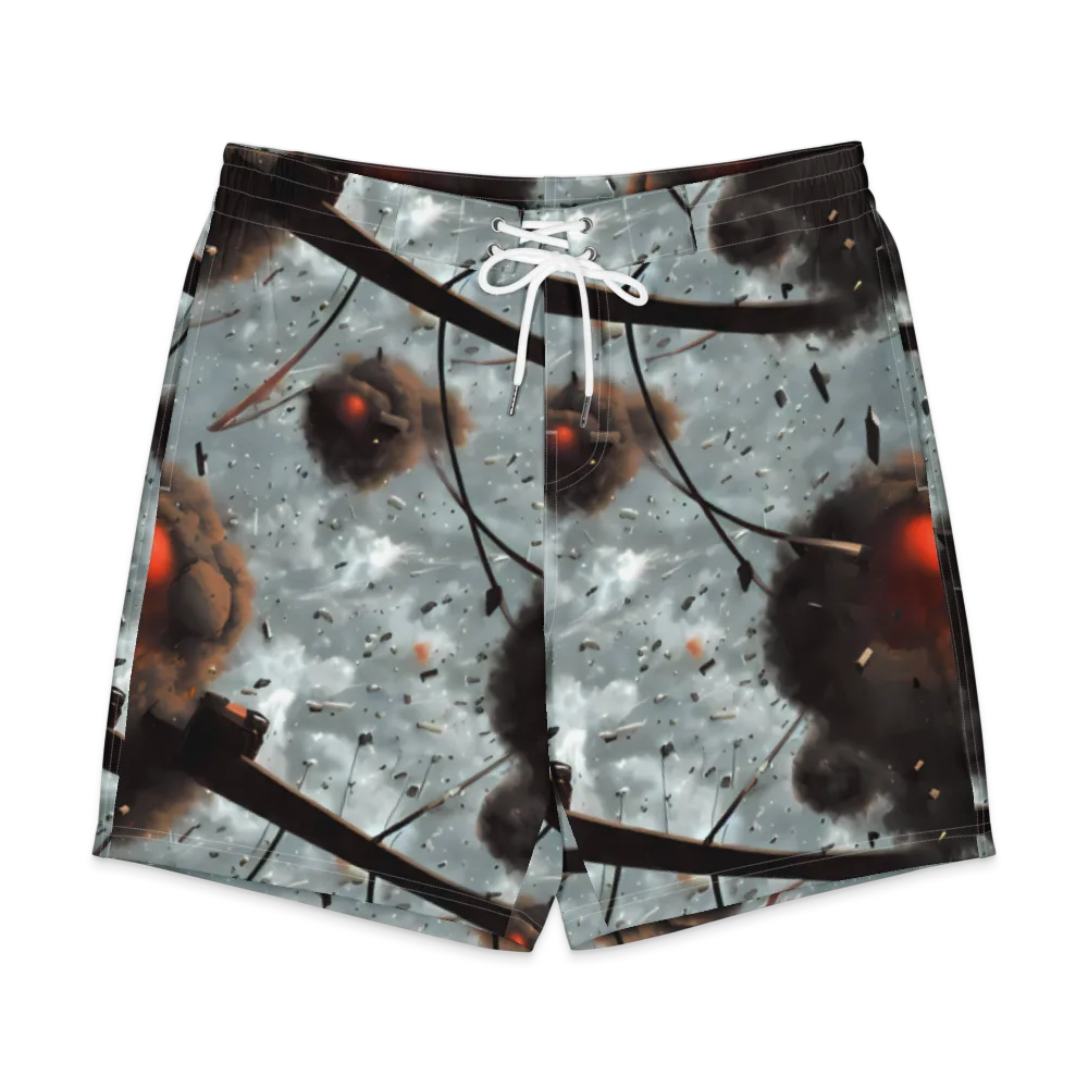 Celestial Collision on Men's Board Shorts — Front