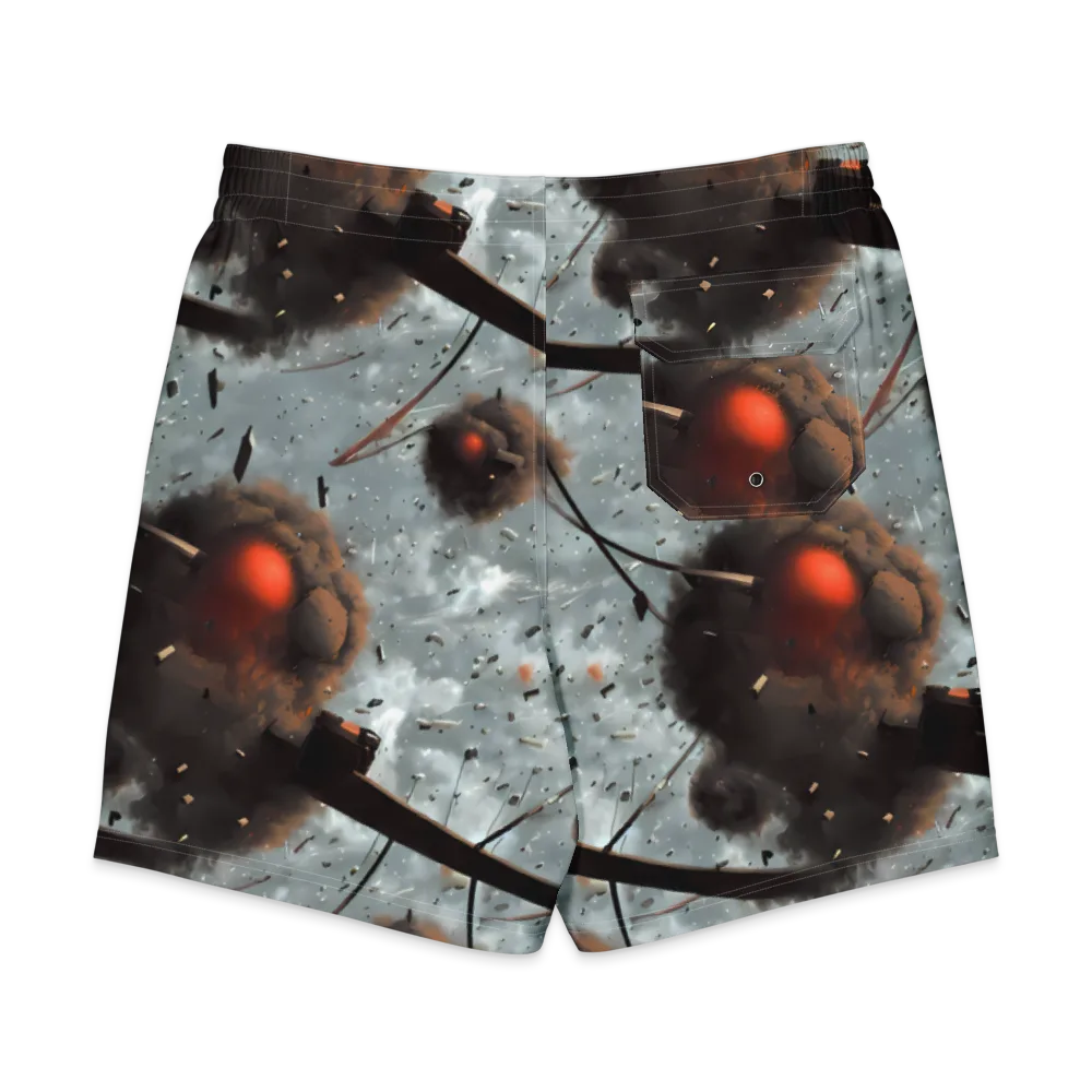 Celestial Collision on Men's Board Shorts — Back