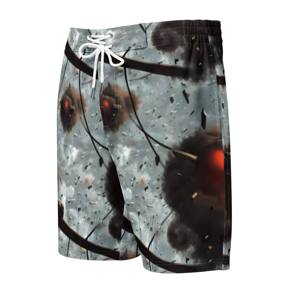 Celestial Collision on Men's Board Shorts — Front