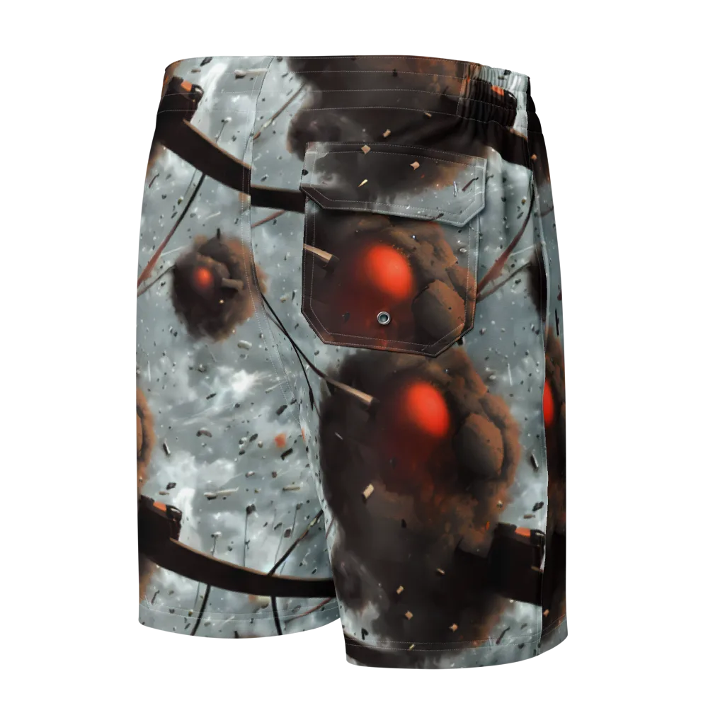 Celestial Collision on Men's Board Shorts — Back