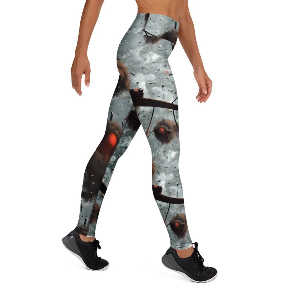 Celestial Collision on Yoga Leggings — Right