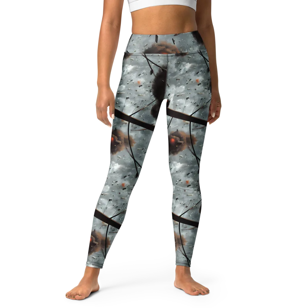 Celestial Collision on Yoga Leggings — Front