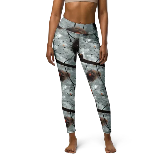 Celestial Collision on a Yoga Leggings