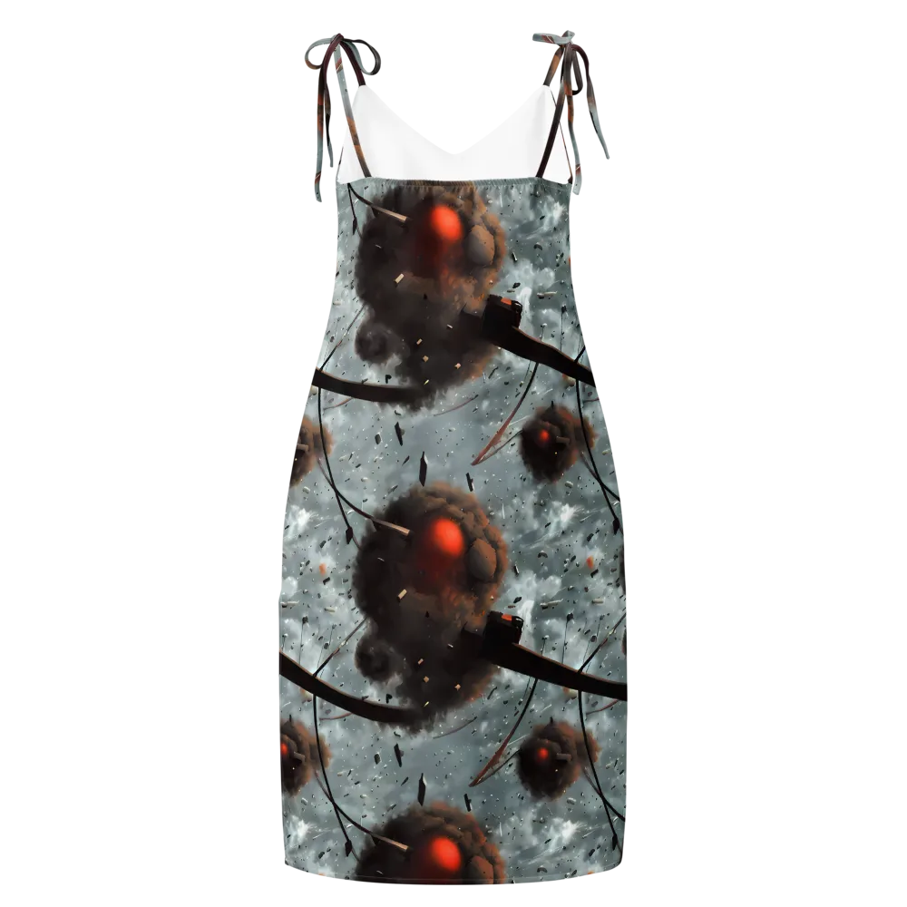 Celestial Collision on Slip Dress — Back