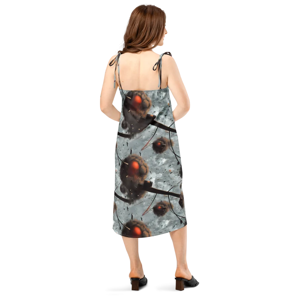 Celestial Collision on Slip Dress — Back