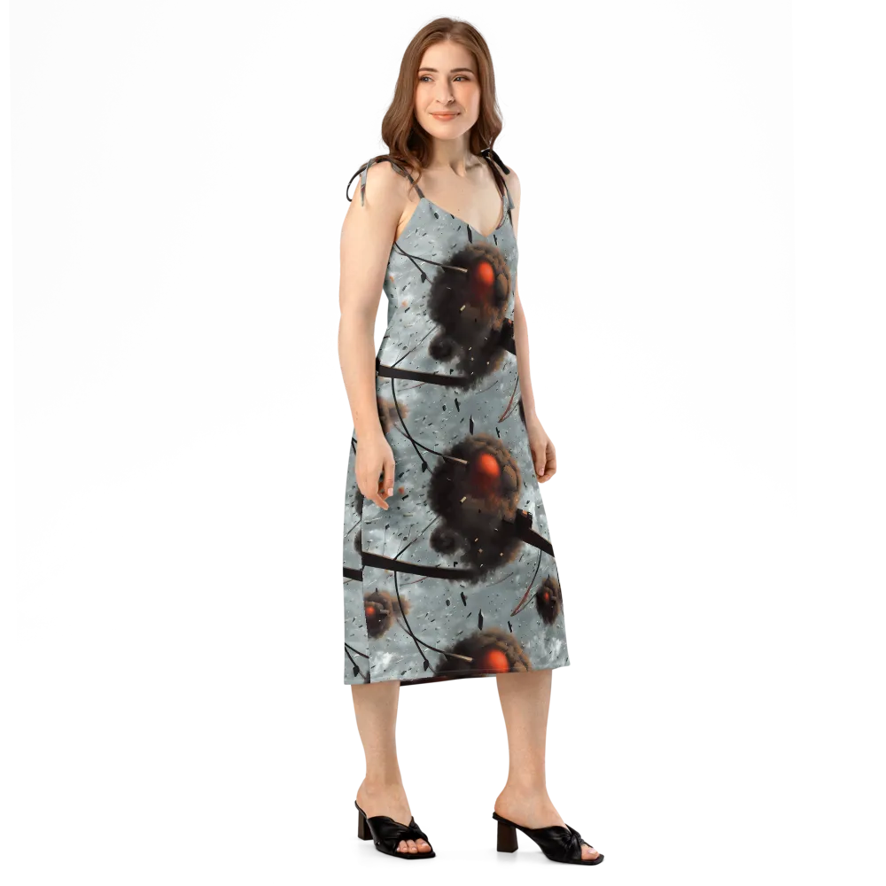 Celestial Collision on Slip Dress — Right Front