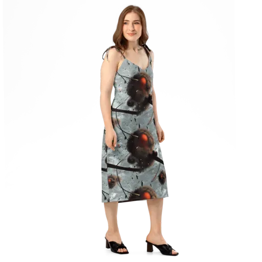 Celestial Collision on a Slip Dress