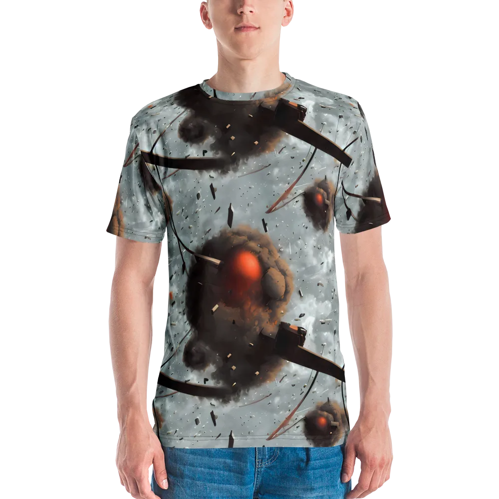 Celestial Collision on Men's Crew Neck T-Shirt — Front