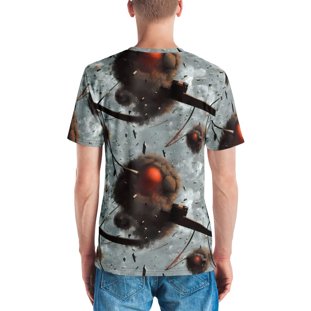 Celestial Collision on Men's Crew Neck T-Shirt — Back