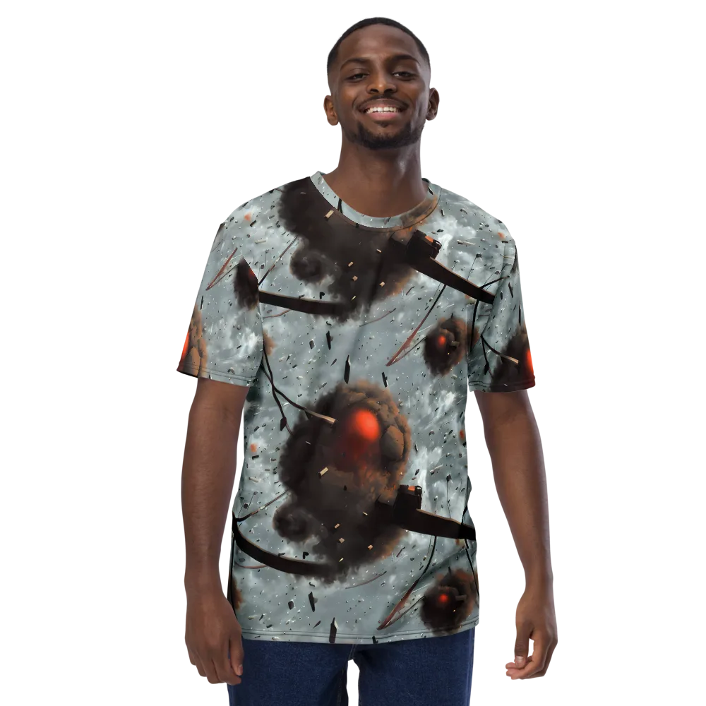 Celestial Collision on Men's Crew Neck T-Shirt — Front