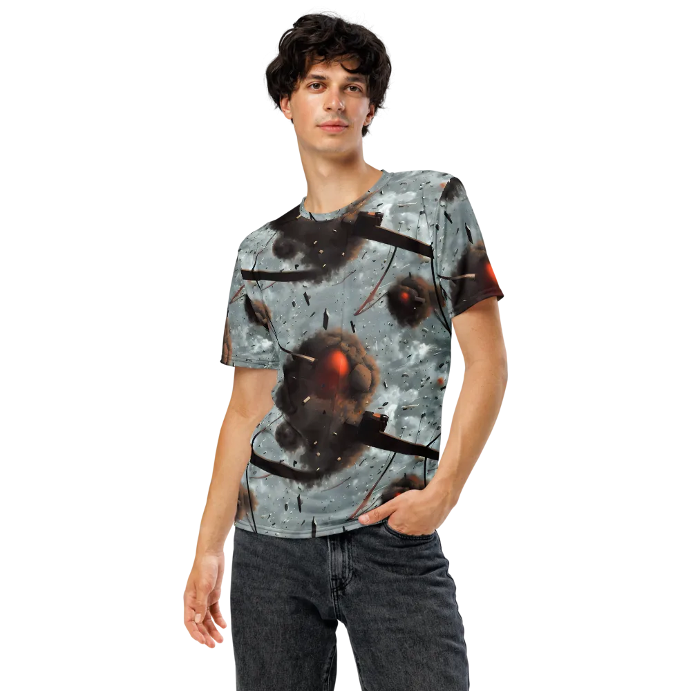 Celestial Collision on Men's Crew Neck T-Shirt — Front