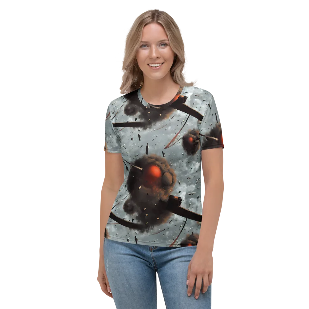 Celestial Collision on Women's Crew Neck T-Shirt — Front