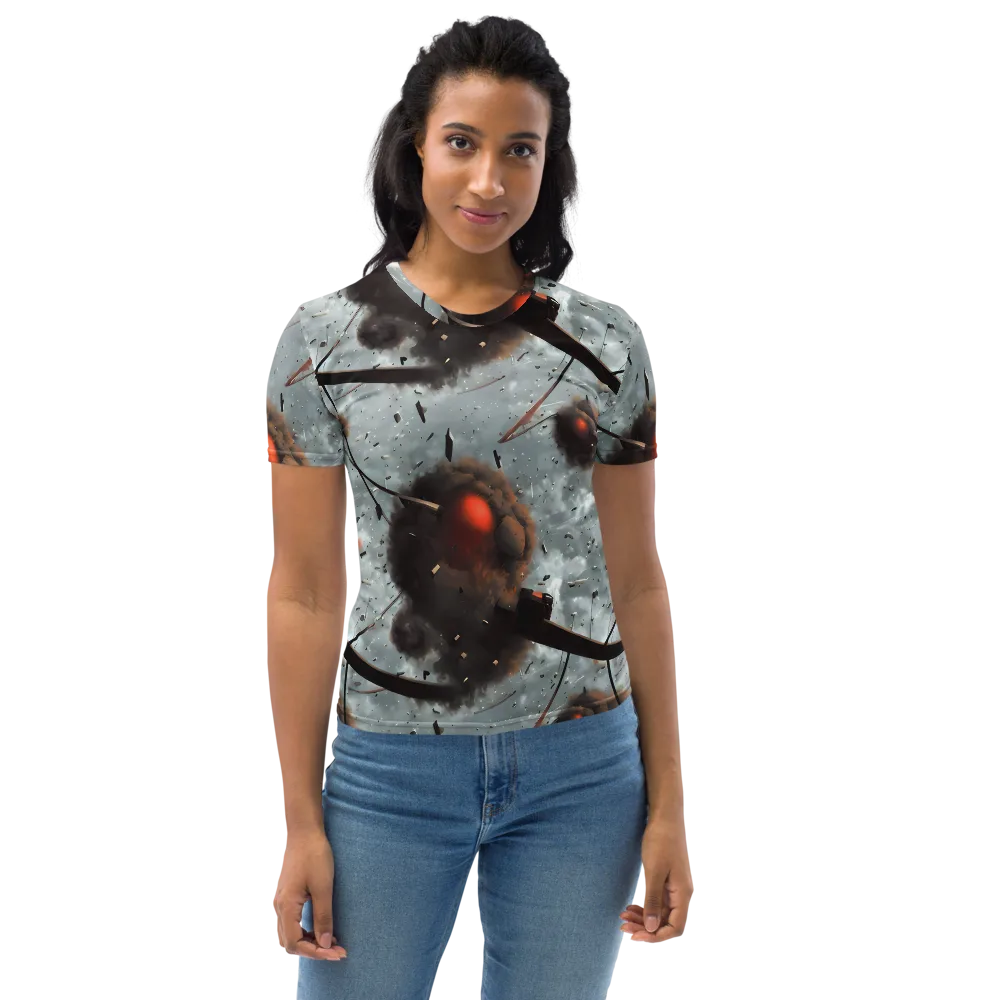 Celestial Collision on Women's Crew Neck T-Shirt — Front