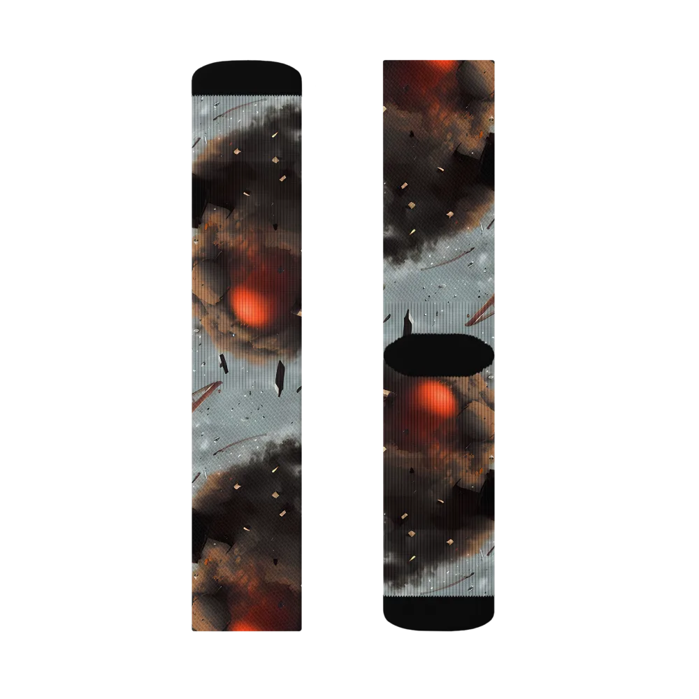 Celestial Collision on Socks — Left Sock