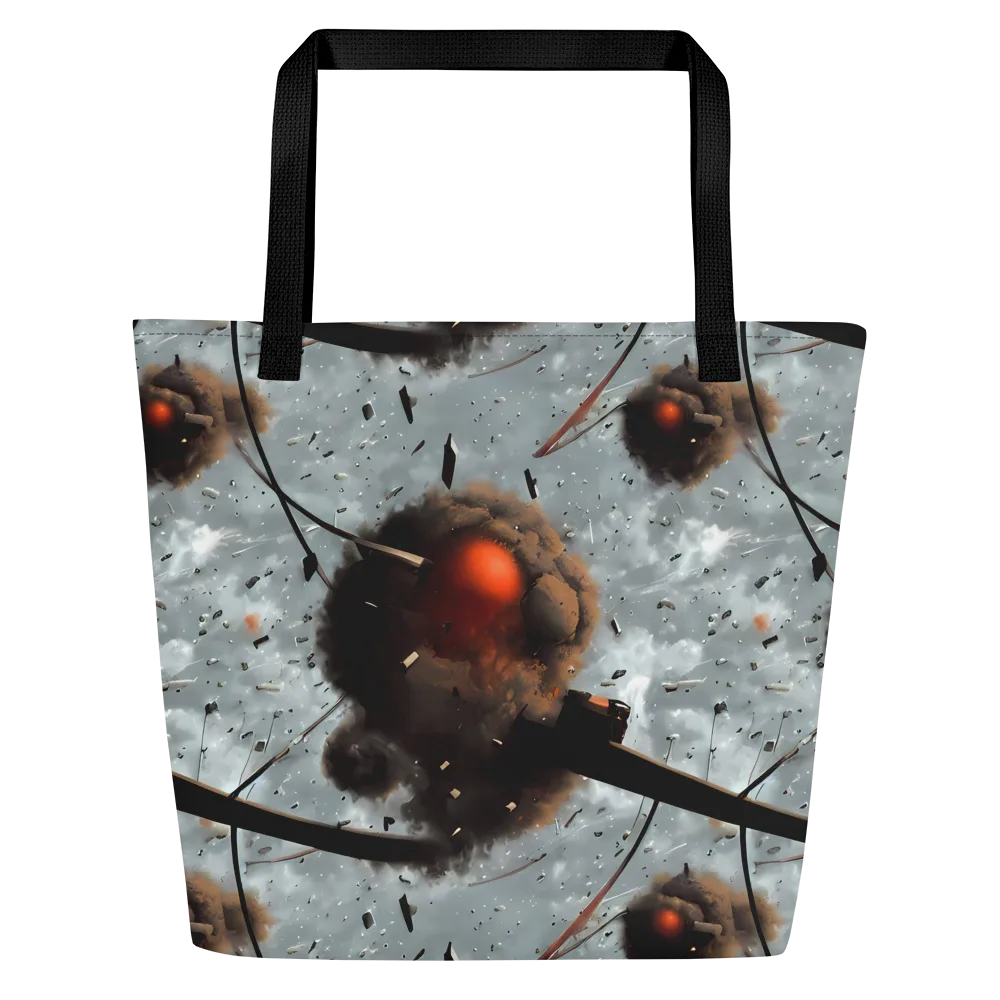 Celestial Collision on Large Tote Bag W/ Pocket — Front