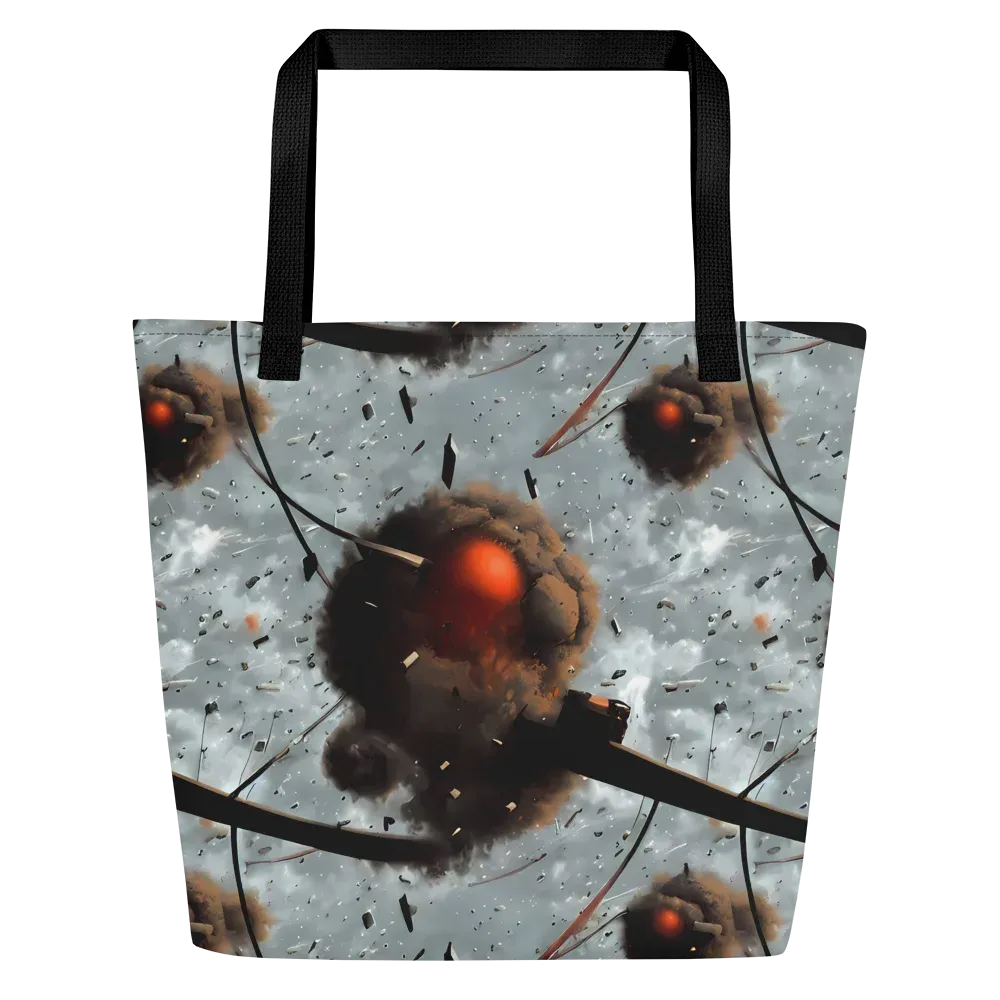 Celestial Collision on Large Tote Bag W/ Pocket — Front