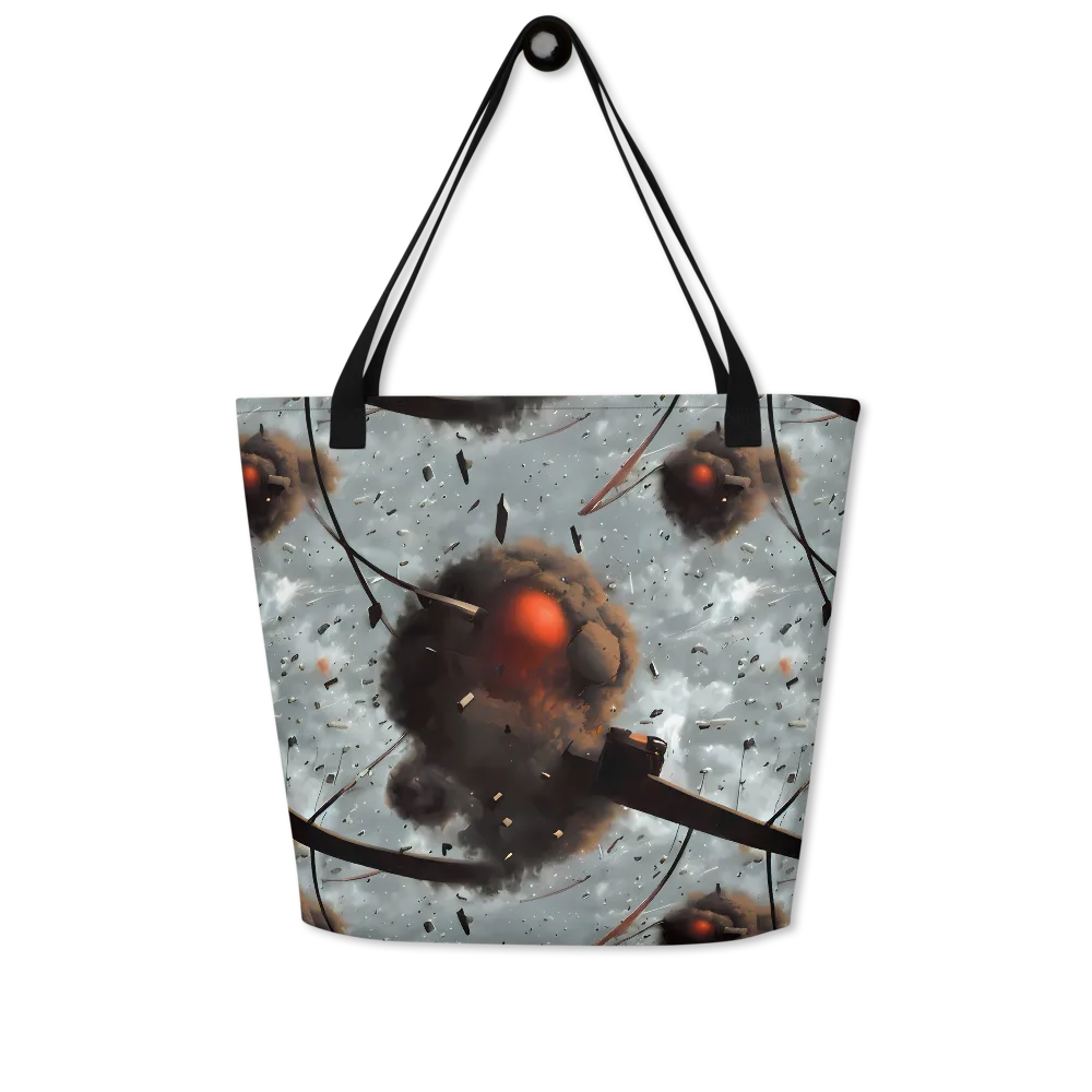 Celestial Collision on Large Tote Bag W/ Pocket — Front