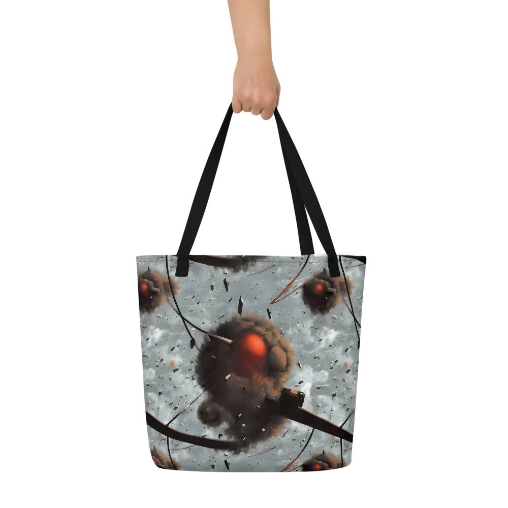 Celestial Collision on Large Tote Bag W/ Pocket — Front