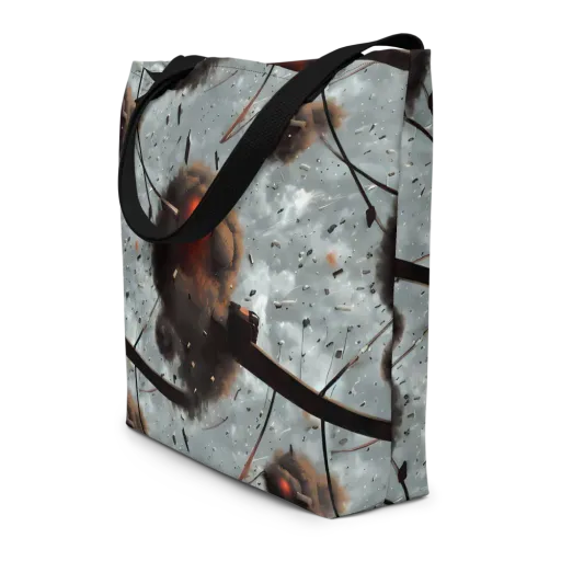 Celestial Collision on a Large Tote Bag W/ Pocket