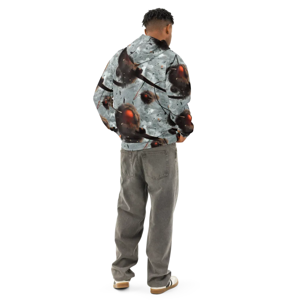 Celestial Collision on Cotton Hoodie — Back